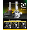 image:imageAUXITO 80000LM H11H8 LED Switchback Bulbs 11 Mini Size H11 LED Fog Light Bulbs 6500K amp 3000K Dual Color Driving Lamps No Polarity PlugandPlay 60000H Lifetime9005HB3