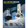 image:imageAUXITO 80000LM H11H8 LED Switchback Bulbs 11 Mini Size H11 LED Fog Light Bulbs 6500K amp 3000K Dual Color Driving Lamps No Polarity PlugandPlay 60000H LifetimeH11BWhite