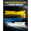 image:imageAUXITO 80000LM H11H8 LED Switchback Bulbs 11 Mini Size H11 LED Fog Light Bulbs 6500K amp 3000K Dual Color Driving Lamps No Polarity PlugandPlay 60000H LifetimeH11 Dual Color