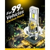 image:imageAUXITO 80000LM H11H8 LED Switchback Bulbs 11 Mini Size H11 LED Fog Light Bulbs 6500K amp 3000K Dual Color Driving Lamps No Polarity PlugandPlay 60000H LifetimeH7