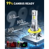 image:imageAUXITO 80000LM H11H8 LED Switchback Bulbs 11 Mini Size H11 LED Fog Light Bulbs 6500K amp 3000K Dual Color Driving Lamps No Polarity PlugandPlay 60000H LifetimeH11BWhite
