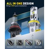 image:imageAUXITO 80000LM H11H8 LED Switchback Bulbs 11 Mini Size H11 LED Fog Light Bulbs 6500K amp 3000K Dual Color Driving Lamps No Polarity PlugandPlay 60000H Lifetime9007HB5