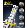 image:imageAUXITO 80000LM H11H8 LED Switchback Bulbs 11 Mini Size H11 LED Fog Light Bulbs 6500K amp 3000K Dual Color Driving Lamps No Polarity PlugandPlay 60000H Lifetime9005H11