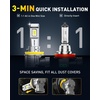 image:imageAUXITO 80000LM H11H8 LED Switchback Bulbs 11 Mini Size H11 LED Fog Light Bulbs 6500K amp 3000K Dual Color Driving Lamps No Polarity PlugandPlay 60000H Lifetime9005H11