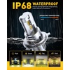 image:imageAUXITO 80000LM H11H8 LED Switchback Bulbs 11 Mini Size H11 LED Fog Light Bulbs 6500K amp 3000K Dual Color Driving Lamps No Polarity PlugandPlay 60000H LifetimeH49003HB2