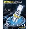 image:imageAUXITO 80000LM H11H8 LED Switchback Bulbs 11 Mini Size H11 LED Fog Light Bulbs 6500K amp 3000K Dual Color Driving Lamps No Polarity PlugandPlay 60000H Lifetime9007HB5