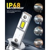 image:imageAUXITO 80000LM H11H8 LED Switchback Bulbs 11 Mini Size H11 LED Fog Light Bulbs 6500K amp 3000K Dual Color Driving Lamps No Polarity PlugandPlay 60000H LifetimeH1