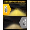 image:imageAUXITO 80000LM H11H8 LED Switchback Bulbs 11 Mini Size H11 LED Fog Light Bulbs 6500K amp 3000K Dual Color Driving Lamps No Polarity PlugandPlay 60000H LifetimeH49003HB2