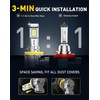 image:imageAUXITO H11 LED Bulb H8 H9 H16 80000LM 6500K Cool White EMC Protection PlugNPlay Real 11 Halogen Size Fog Lights Pack of 26500K Cool White