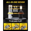 image:imageAUXITO H11 LED Bulb H8 H9 H16 80000LM 6500K Cool White EMC Protection PlugNPlay Real 11 Halogen Size Fog Lights Pack of 2White