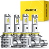 image:imageAUXITO 80000LM H11H8 LED Switchback Bulbs 11 Mini Size H11 LED Fog Light Bulbs 6500K amp 3000K Dual Color Driving Lamps No Polarity PlugandPlay 60000H Lifetime90059006