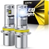 image:imageAUXITO H11 LED Bulb H8 H9 H16 80000LM 6500K Cool White EMC Protection PlugNPlay Real 11 Halogen Size Fog Lights Pack of 2White