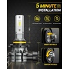image:imageAUXITO H1091459140 LED Fog Light Bulbs 6500K White 6000LM Brightness  600 Brighter 11 Mini Size Plug N Play 5Min Install IP68 Waterproof Pack of 2