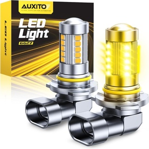 image:imageAUXITO H10 9140 9145 LED Fog Light Bulbs 3000K Amber Yellow PlugNPlay  360 Full Illumination H1091409145 Fog light Replacement for Cars Pack of 2