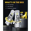 image:imageAUXITO 9003 H4 LED Bulbs 80000LM 6500K Bright Wireless Combo Light 2 PCS  15X Brighter Visibility Perfect Beam Pattern 5Minute Plug and Play 999 CANBus Ready9008H13