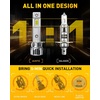 image:imageAUXITO 9003 H4 LED Bulbs 80000LM 6500K Bright Wireless Combo Light 2 PCS  15X Brighter Visibility Perfect Beam Pattern 5Minute Plug and Play 999 CANBus ReadyH1