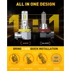 image:imageAUXITO 9005 h11 Bulbs Combo 120000LM HB3 H8 Lighting Conversion Kit 4PCS  15X Brighter Visibility Perfect Beam Pattern 5Minute Plug and Play 999 CANBus Ready9005H11