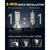image:imageAUXITO 9005 h11 Bulbs Combo 120000LM HB3 H8 Lighting Conversion Kit 4PCS  15X Brighter Visibility Perfect Beam Pattern 5Minute Plug and Play 999 CANBus Ready9145H109140 White