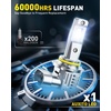image:imageAUXITO H11 Light Bulbs 40000LM 10X Brighter 6500K Cool White  H11H9H8 Fog Light Plug and Play Pack of 29005H11