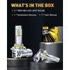 image:imageAUXITO H11 Light Bulbs 40000LM 10X Brighter 6500K Cool White  H11H9H8 Fog Light Plug and Play Pack of 29005HB3