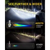 image:imageAUXITO H11 Light Bulbs 40000LM 10X Brighter 6500K Cool White  H11H9H8 Fog Light Plug and Play Pack of 29007HB5