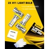image:imageAUXITO H11 Light Bulbs 40000LM 10X Brighter 6500K Cool White  H11H9H8 Fog Light Plug and Play Pack of 2H11H8H9