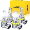 image:imageAUXITO 9005 h11 Bulbs Combo 120000LM HB3 H8 Lighting Conversion Kit 4PCS  15X Brighter Visibility Perfect Beam Pattern 5Minute Plug and Play 999 CANBus Ready9005H11