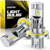 image:imageAUXITO H13 LED Bulbs 6500K White 84000LM Mini Size Plug and Play2PCS  1000 Brightness IP68 Waterproof for Snow amp Rain 360 ShadowFree Beam CANbus ErrorFree OEM Fit NonPolarity