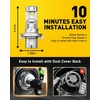 image:imageAUXITO 90059006 LED Bulb HB3HB4 Bulbs 180000LM White Brighter 4PCS  Plug N Play 6000HRS Long Lifespan No Flicker 99 Compatibility OEM Mini Design ToolFree 5Min Install Fits 99 CarsWhite