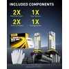 image:imageAUXITO 9006 Switchback Fog Light Bulbs 6500K Cool Whiteamp3000K Amber Yellow 80000LM Direct Replacement HB4 LED Fog Light Bulbs Fanless Plug and Play CANbus Ready No Flicker Pack of 2WhiteYellow 9006HB4