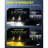 image:imageAUXITO 9006 Switchback Fog Light Bulbs 6500K Cool Whiteamp3000K Amber Yellow 80000LM Direct Replacement HB4 LED Fog Light Bulbs Fanless Plug and Play CANbus Ready No Flicker Pack of 2WhiteYellow 9006HB4