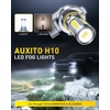 image:imageAUXITO H10 9140 9145 LED Fog Light Bulbs or DRL 6500K White PlugNPlay  360 Full Illumination H1091409145 Fog light Replacement for Cars Pack of 2