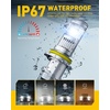 image:imageAUXITO 9004 LED Light Bulbs 96000LM 6500K White Plug and Play2PCS  1200 Brighter than Halogen IP68 Weatherproof for Mud amp Downpours OEM Mini Design 3Min Install 99 Compatibility