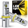 image:imageAUXITO 9004 LED Light Bulbs 96000LM 6500K White Plug and Play2PCS  1200 Brighter than Halogen IP68 Weatherproof for Mud amp Downpours OEM Mini Design 3Min Install 99 Compatibility
