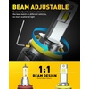 image:imageAUXITO 9005 HB3 Bulbs 80000LM 6500K Cool White Super Bright 15X Halogen Plug and Play CANbus Ready No Flicker Pack of 2H11