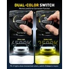 image:imageAUXITO HB4 9006 LED Switchback Bulbs 50000 Lumens 600 Super Bright 6500K White3000K Golden Yellow Dual Color Easy Switch Mini Sized CanBus Ready 2PCS