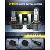 image:imageAUXITO HB4 9006 LED Switchback Bulbs 50000 Lumens 600 Super Bright 6500K White3000K Golden Yellow Dual Color Easy Switch Mini Sized CanBus Ready 2PCS
