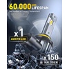 image:imageAUXITO HB4 9006 LED Switchback Bulbs 50000 Lumens 600 Super Bright 6500K White3000K Golden Yellow Dual Color Easy Switch Mini Sized CanBus Ready 2PCS