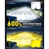 image:imageAUXITO HB4 9006 LED Switchback Bulbs 50000 Lumens 600 Super Bright 6500K White3000K Golden Yellow Dual Color Easy Switch Mini Sized CanBus Ready 2PCS