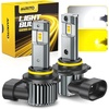 image:imageAUXITO HB4 9006 LED Switchback Bulbs 50000 Lumens 600 Super Bright 6500K White3000K Golden Yellow Dual Color Easy Switch Mini Sized CanBus Ready 2PCS