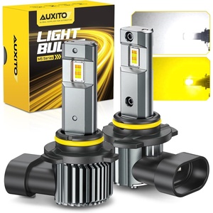 image:imageAUXITO HB4 9006 LED Switchback Bulbs 50000 Lumens 600 Super Bright 6500K White3000K Golden Yellow Dual Color Easy Switch Mini Sized CanBus Ready 2PCS
