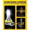 image:imageAUXITO 9005 H11 LED Bulbs 120000LM 6500K Bright IP68 Light 4 PCS
