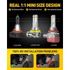 image:imageAUXITO 9005 H11 LED Bulbs 120000LM 6500K Bright IP68 Light 4 PCS