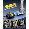 image:imageAUXITO H11 9005 LED Combo Bulbs 6500K White 240000LM 1500 Brighter 4PCS9005H11
