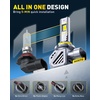 image:imageAUXITO H11 9005 LED Combo Bulbs 6500K White 240000LM 1500 Brighter 4PCS9005HB3