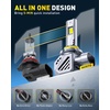 image:imageAUXITO H11 9005 LED Combo Bulbs 6500K White 240000LM 1500 Brighter 4PCS9006HB4