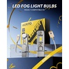 image:imageAUXITO H11 H16 H8 LED Fog Light Bulbs or DRL 6500K White Pack of 26500K White