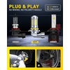 image:imageAUXITO H11 H16 H8 LED Fog Light Bulbs or DRL 6500K White Pack of 26500K White