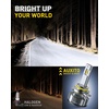 image:imageAUXITO 9005 H11 Combo LED Bulbs 180000LM 6500K White Wireless 4PCS9012HIR2