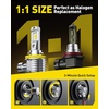 image:imageAUXITO H11 9005 Light Bulbs Combo 12X Brighter 100000LM 6500K Cool White9005H11